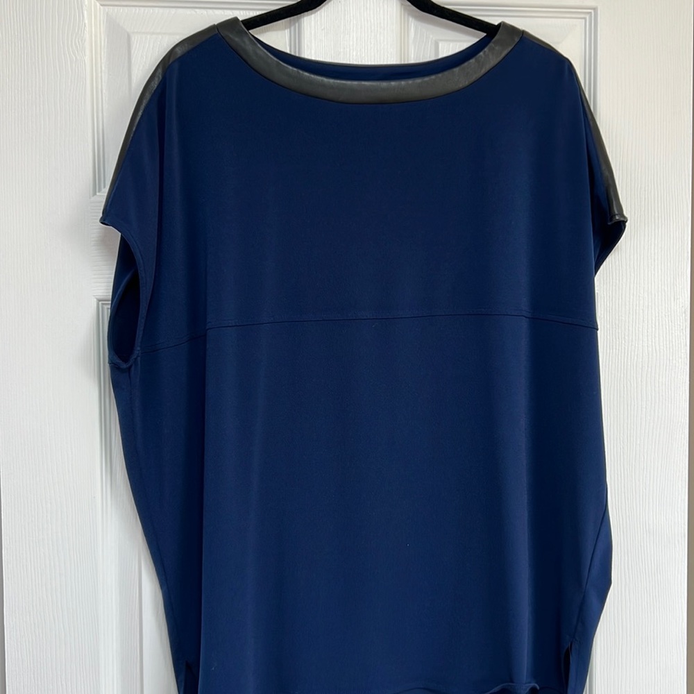 Adorable Leather Trim Top